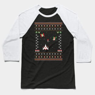 Galaga Ugly Holiday Sweater Baseball T-Shirt